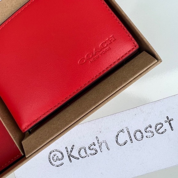 Coach Mens Wallet Boxed 3 In 1 Card Case Wallet Gift Set In Signature Canvas - Picture 9 of 12